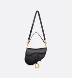 DIOR / SADDLE BAG WITH STRAP Black Grained Calfskin M0455CBAA_M900 - Image 5