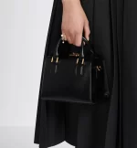 DIOR / SMALL BOSTON BAG Black Box Calfskin M8671UBEQ_M900 - Image 8