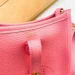 Hermès Evelyn TOGO mini phone bag Pink 336 size: 18*12.5*4cm - Image 3