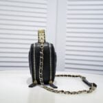 Chanel Caviar alphabet Camera chain crossbody black handle bag - Image 3