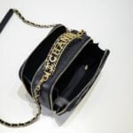 Chanel Caviar alphabet Camera chain crossbody black handle bag - Image 7