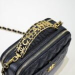 Chanel Caviar alphabet Camera chain crossbody black handle bag - Image 8