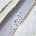 Chanel Caviar alphabet Camera chain crossbody White handle bag - Image 8