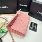 Chanel Rhombus caviar cowhide chain crossbody bag pink 8001 size: 18*10.5*3.5 cm - Image 7