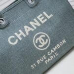 Chanel new beach bag denim bag Blue with little wallet size: 48*38*30*14cm - Image 6