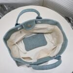 Chanel new beach bag denim bag Blue with little wallet size: 48*38*30*14cm - Image 8