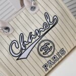 Chanel new beach bag denim bag White with little wallet size: 48*38*30*14cm - Image 6