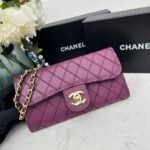 Chanel chain crossbody bag diamond and litchi cowhide purple 50098 size: 19*10*3.5㎝ - Image 2