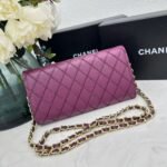 Chanel chain crossbody bag diamond and litchi cowhide purple 50098 size: 19*10*3.5㎝ - Image 3