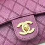Chanel chain crossbody bag diamond and litchi cowhide purple 50098 size: 19*10*3.5㎝ - Image 5