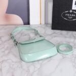 Prada hobo cleo Patent leather 611 Mint green size:22*13cm - Image 7