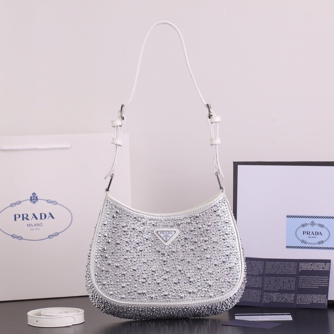 i1641952033_8297_0 Prada Ss21 Hobo BlingBling 8801 purple size: 22*18*5cm - Image 1