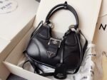 Prada leather Underarm bag black 1BA381 size: 22.5cm - Image 6