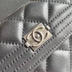 Chanel sheepskin Clutch bag with sliver hardware size: 19*10cm - Image 4