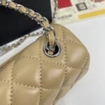 Chanel cf Square Fat 1115 sheepskin leather ginger size: 18*14*7cm - Image 4