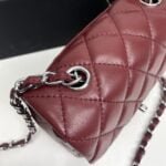 Chanel cf Square Fat 1115 sheepskin leather red size: 18*14*7cm - Image 5