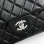 Chanel cf Square Fat 1115 sheepskin leather black size: 18*14*7cm - Image 5
