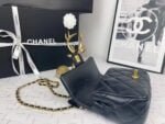 Chanel 2023 new CF Black gold bag size: 21*13cm - Image 9