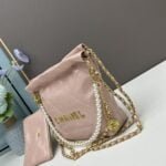 CHANEL Pearl garbage bag pink size: 23*28*22*7cm - Image 2