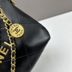 CHANEL Pearl garbage bag black size: 23*28*22*7cm - Image 5