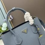 Prada Cross cut cowhide shoulder bag blue 2756# size: 34*26*16cm - Image 6