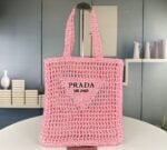 Prada Raffia fiber tote bag 7 colors 1BG393 size: 38*36*3cm - Image 3