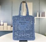 Prada Raffia fiber tote bag 7 colors 1BG393 size: 38*36*3cm - Image 7