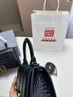 Balenciaga hourglass crocodile with gold buckle size: 23*9*15cm/20*8*12cm - Image 7