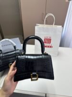 Balenciaga hourglass crocodile with gold buckle size: 23*9*15cm/20*8*12cm - Image 2
