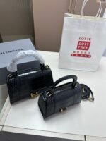 Balenciaga hourglass crocodile with gold buckle size: 23*9*15cm/20*8*12cm - Image 9