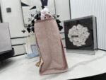 Chanel canvas tote bag Pink light gold size: 38cm - Image 6