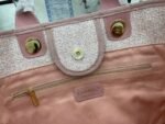 Chanel canvas tote bag Pink light gold size: 38cm - Image 9