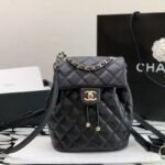 Chanel 23s Salzburg cowhide backpack 917 Black size: 23*21*12cm