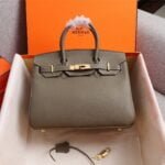 AixiaHuiBa Hermès Lychee pattern Elephant grey handbag size: 25cm/30cm