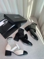 Chanel mesh middle heel shoes size :35-40（40 can be customized made）heel 4.5cm note shoes size and color when you fill shipping address - Image 2