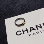 Chanel Letter double C stainless steel black color preserving series modeling ring size: 6-7-8 - Image 6