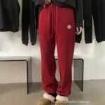 Menkuhon MONCLER Thick red pants