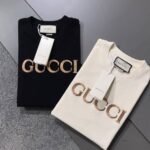 GGjinGuCiT GUCCI Letter Embroidered T-shirt