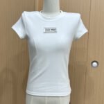 MuT5218 MIUMIU High Quality Letter T-shirt