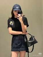 LwCizT LOEWE100% cotton High quality embroidered letter T-shirt